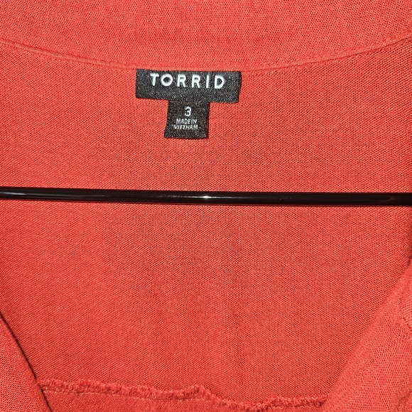 Torrid Rayon Slub Button-Front Collared Dress Size 3 - Picture 3 of 5